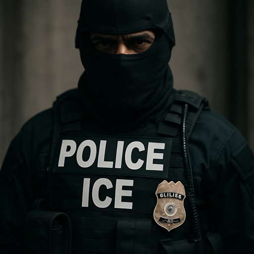 shutterstock_2654383483.jpg A police officer in tactical gear with a mask and badge